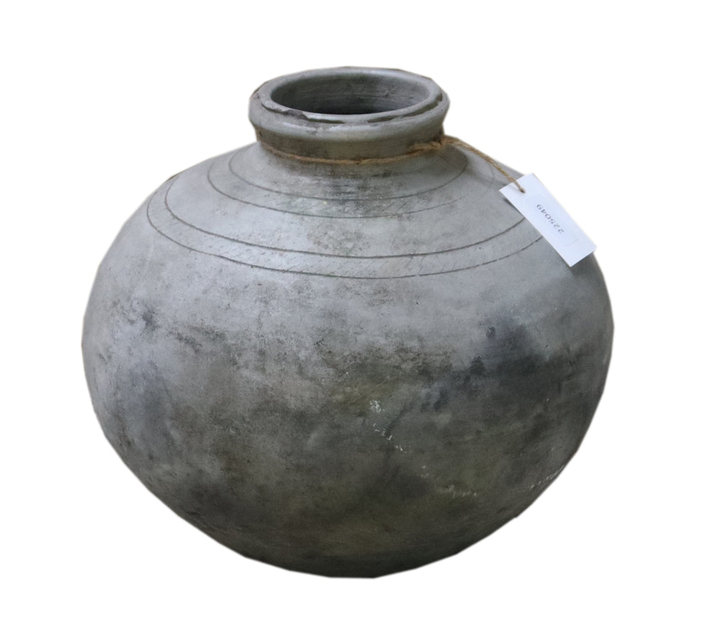Petite jarre ronde ancienne en terre cuite