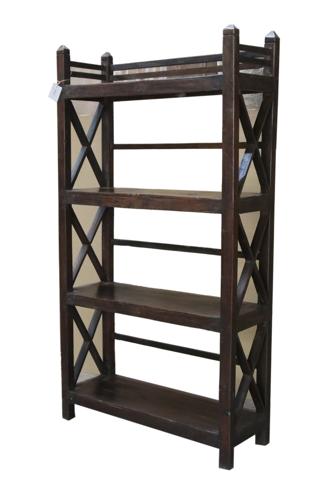 Étagère ancienne en bois foncé