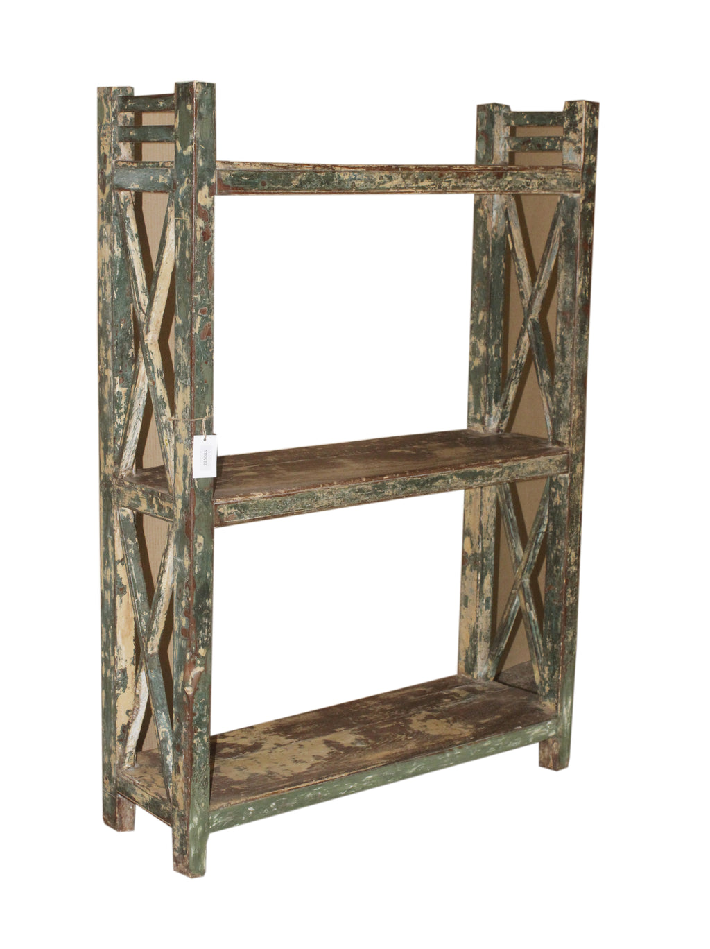 Étagère ancienne vert patiné