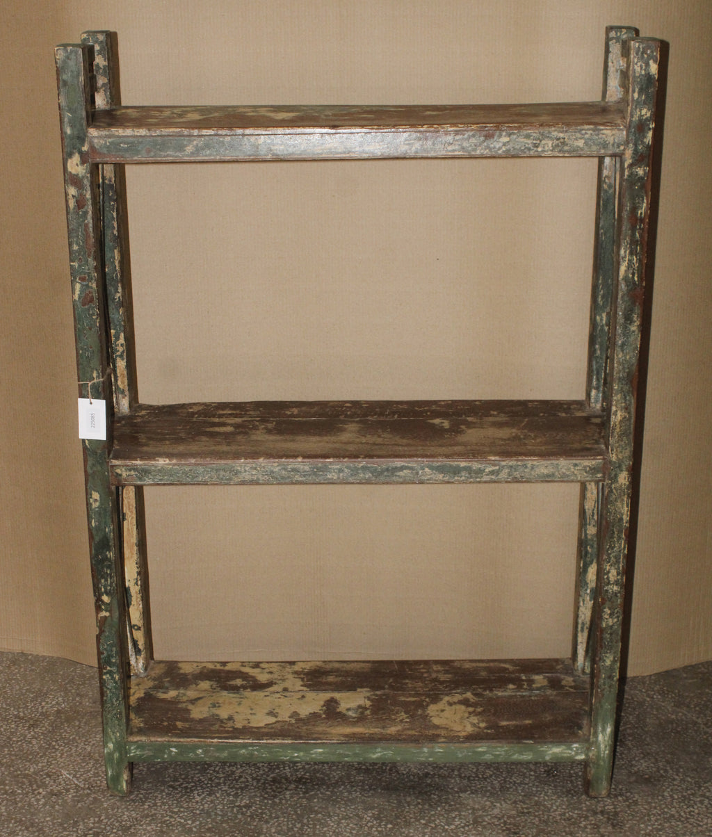 Étagère ancienne vert patiné