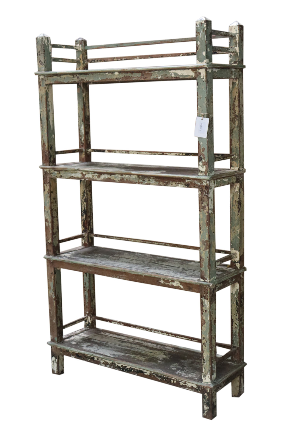 Étagère ancienne vert patiné