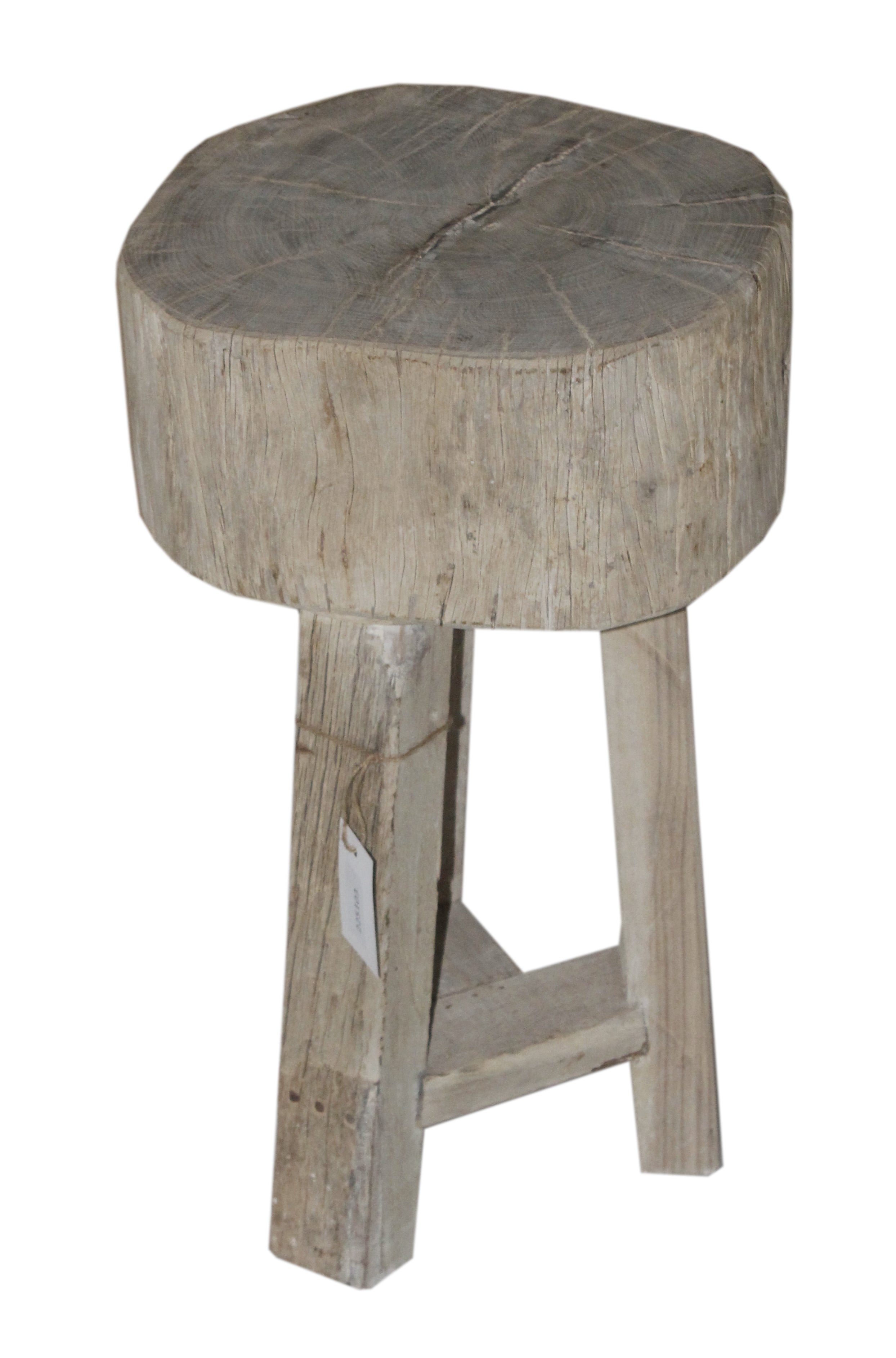 Tabouret ancien en bois massif
