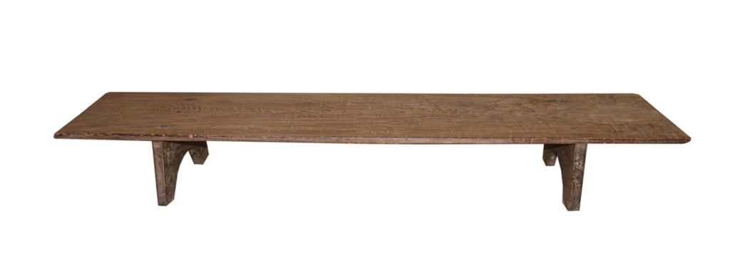Table Naga ancienne très basse en bois foncé – pièce unique