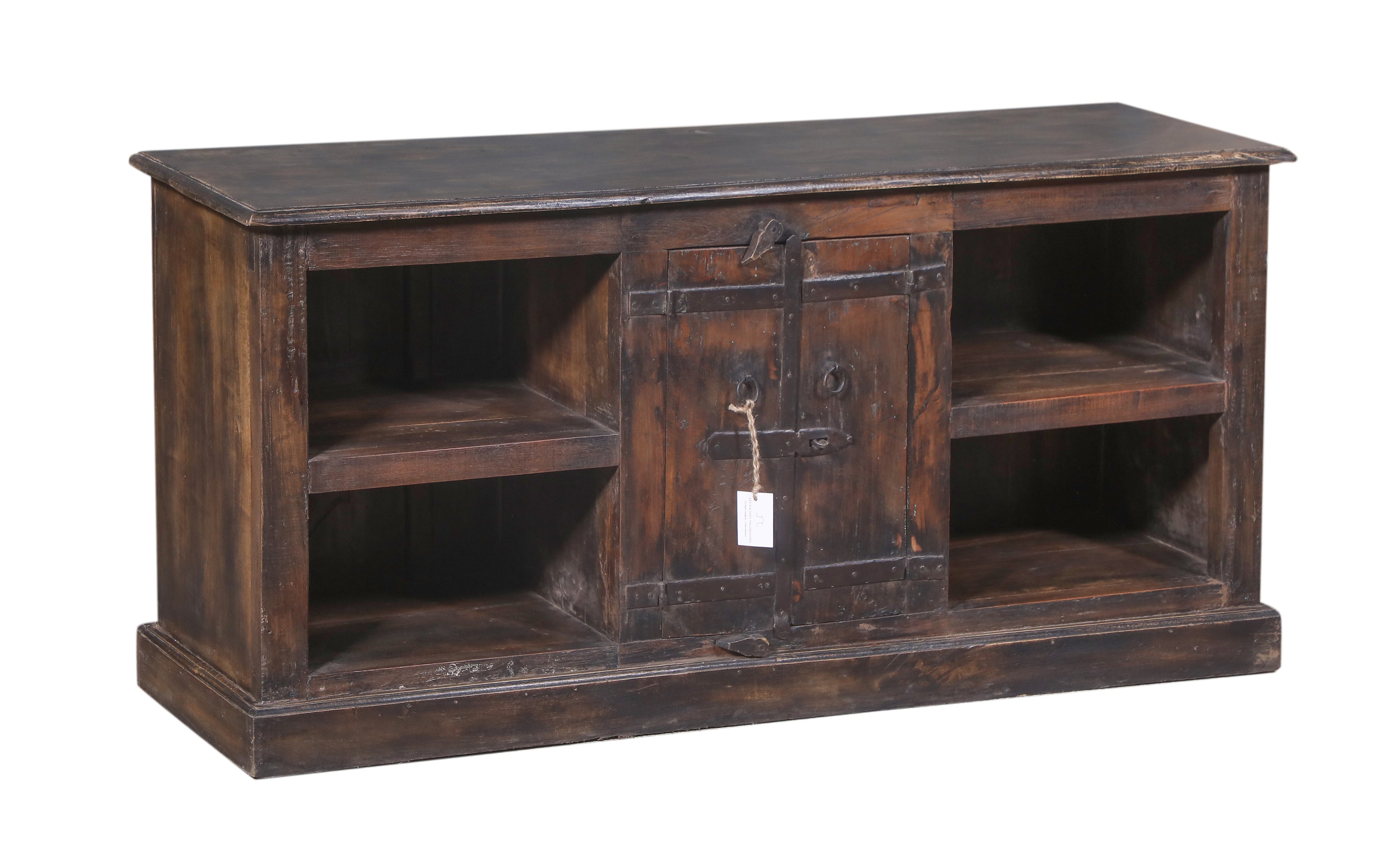 Meuble bas ancien en bois foncé