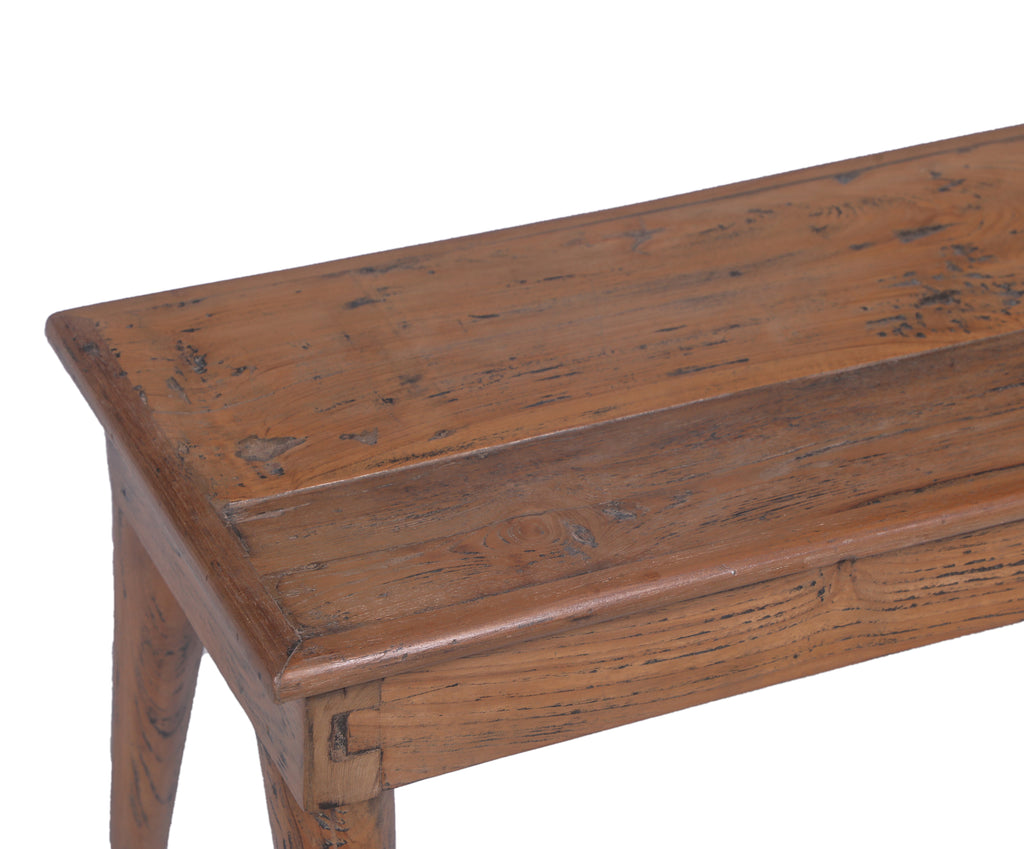 Table basse ancienne en bois patiné