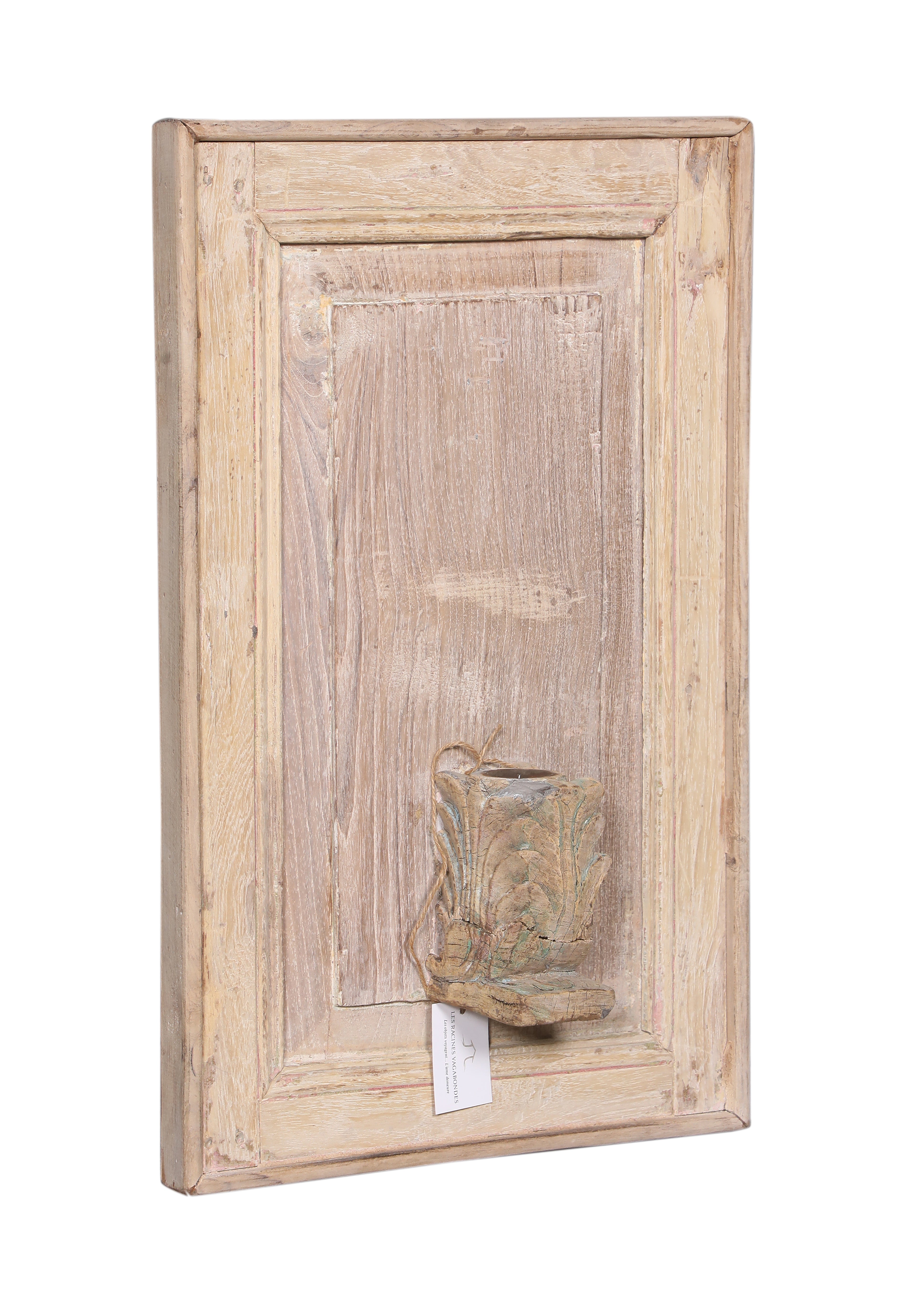 Bougeoir mural ancien en bois
