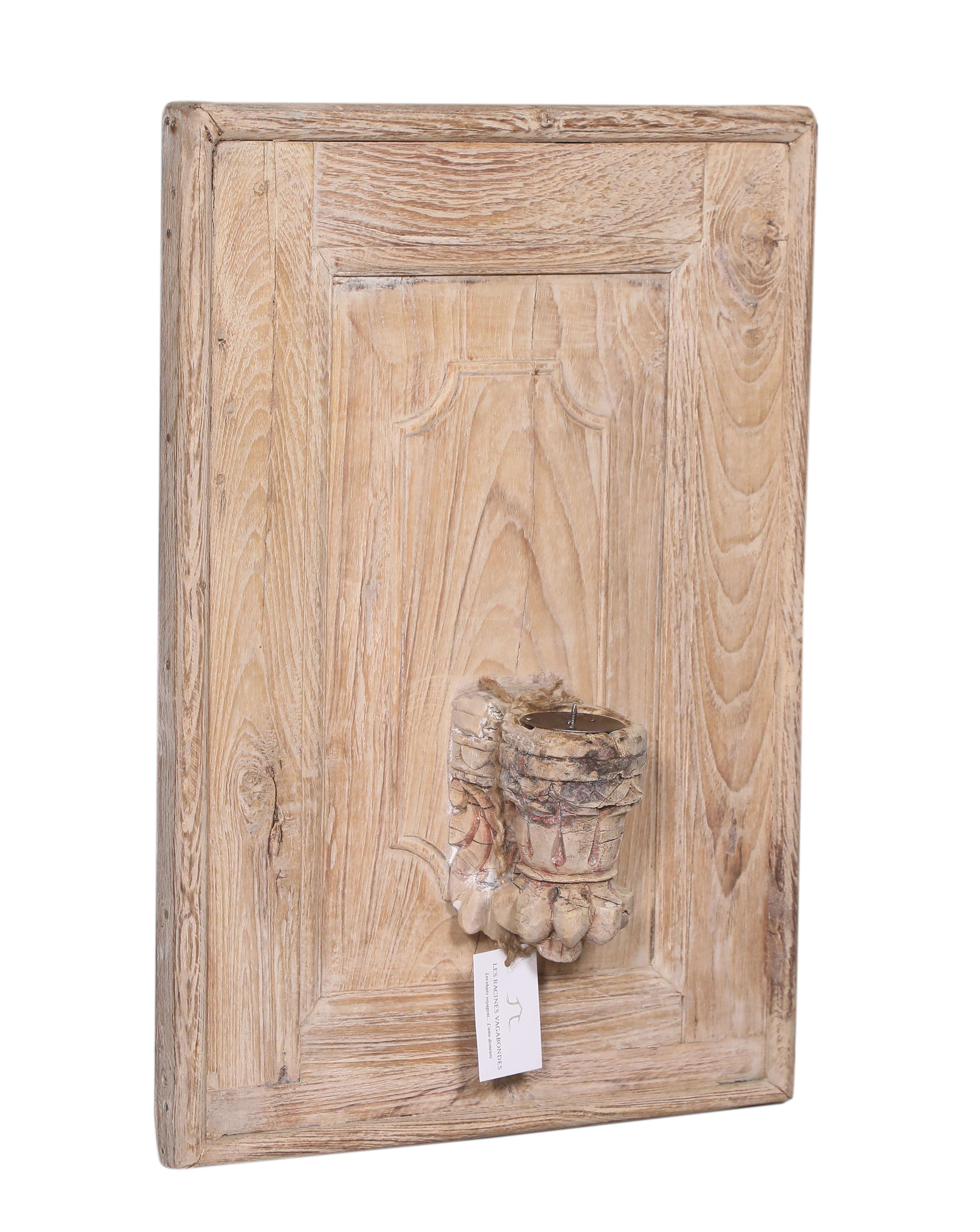 Bougeoir mural ancien en bois