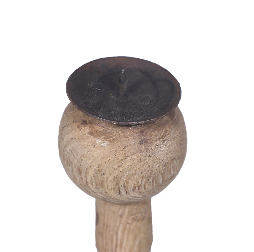 Bougeoir ancien en bois – mini modèle
