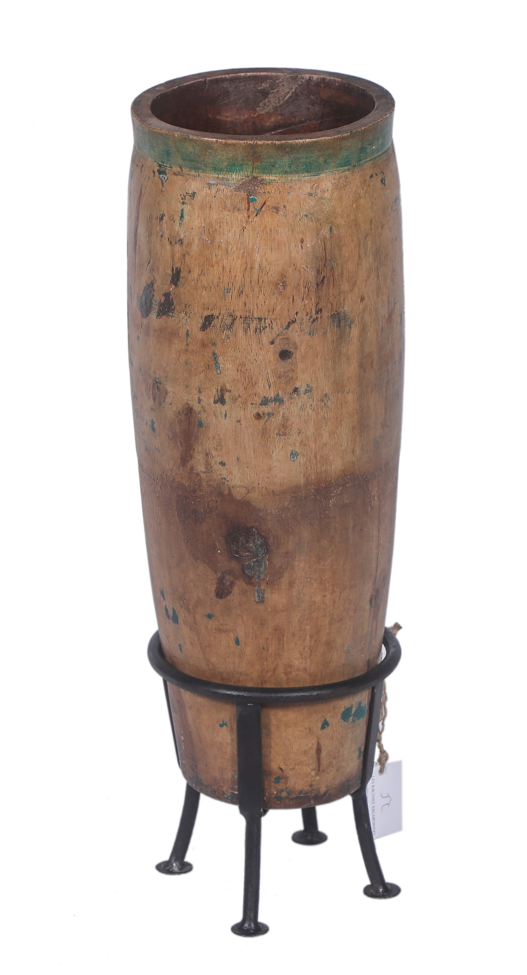 Pot ancien en bois sur socle – 3 modèles disponibles