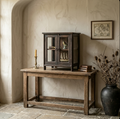 Petite vitrine ancienne en bois foncé