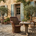 Fauteuil  en osier