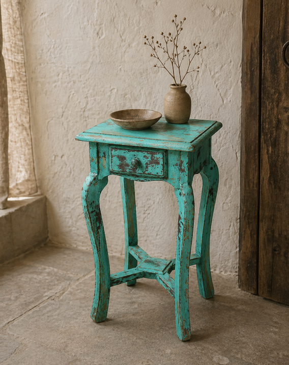 etagere bois ancienne, étagère patinée verte, meuble ancien étagère, étagère bois vintage, meuble appoint ancien, étagère déco caractère, mobilier ancien authentique, étagère bois patine