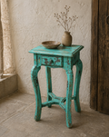 etagere bois ancienne, étagère patinée verte, meuble ancien étagère, étagère bois vintage, meuble appoint ancien, étagère déco caractère, mobilier ancien authentique, étagère bois patine