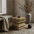 Bout de canapé ancien en bois – pièce unique