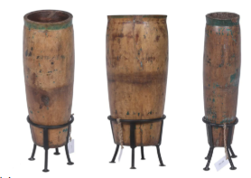 Pot ancien en bois sur socle – 3 modèles disponibles