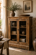 Vitrine ancienne en bois sculpté
